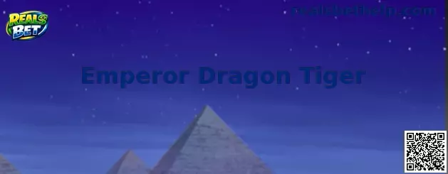 Interface ilustrativa do jogo Emperor Dragon Tiger com as áreas de Dragão, Tigre e Empate